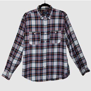 J.Crew Mens Plaid‎ Button Down Shirt Medium Long Sleeve 100%Cotton Casual